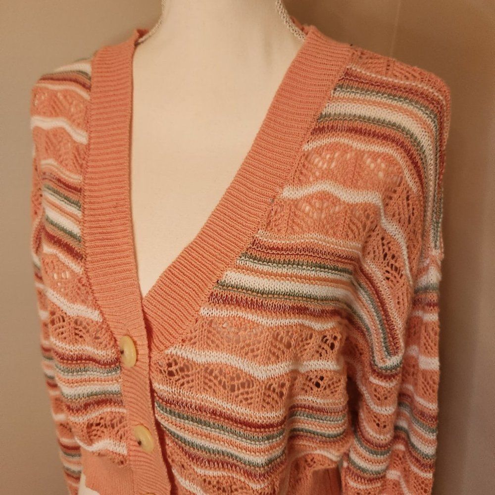 Major Label Group Cropped Striped Cardigan - Picture 6 of 8